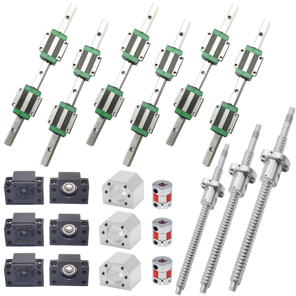 Hgr20 Linear Guide Rail Ballscrew Set - 사각형 리니어 가이드 세트 HGR20-400/700/1000mm 3개